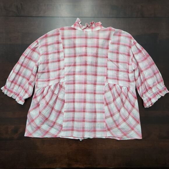 Sundance Janis Plaid Top Size Small - Picture 5 of 5